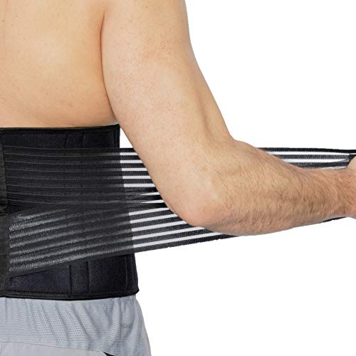 NeoTech Care Neoprene Back Brace for Optimal Support and Pain Relief - Adjustable Compression Belt for Lumbar Stability - Comfortable and Breathable Lower Back Support (Blue, Size S)