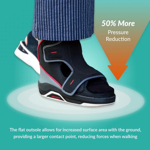 Protective Boot for Foot Wounds Designed to Offload Pressure and Help Diabetic Foot Ulcers Heal Faster (Medium)