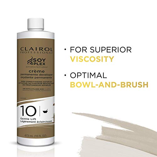 Clairol Professional Cr?me Permanente 10 Volume Hair Developers, 16 oz. | For Coloring, Lightening & Lifting with Deep Conditioning Formula | Packaging May Vary