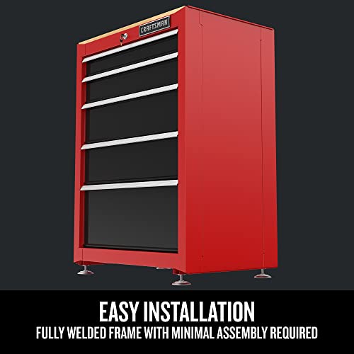 CRAFTSMAN Garage Storage Cabinet, Metal, Freestanding, 5-Drawers (CMST22602RB)
