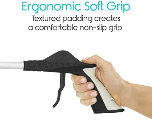 Vive 32" Grabber Reacher Tool (2 Pack) - Foldable Pickup Stick with Rotating Jaw & Sensitive Trigger - Heavy Duty Mobility Grip Hand Aid - Extra Reach Extender Claw for Seniors, Elderly, Handicap