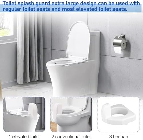 Toilet Splash Guard for Directs Urine Home Care Disability Elevated Training,Portable Restroom Pee Guard for Prevents Kids and Adult from Peeing Splash,Fits Most Toilet Seats