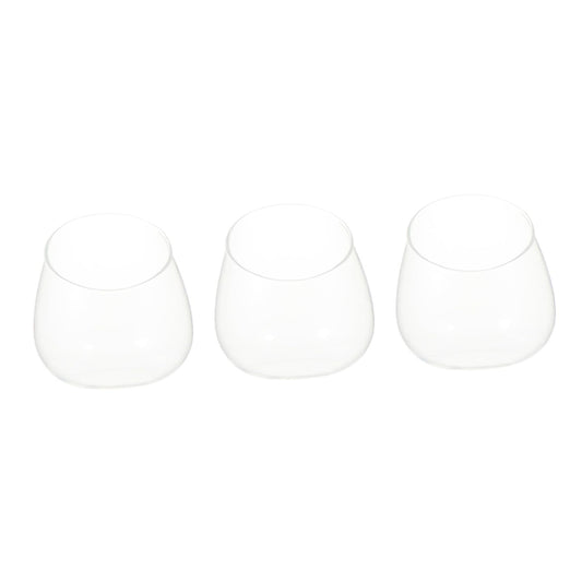 ABOOFAN 3pcs Glass Slant Cut Terrarium Bottles for Plant Display Decorative Landscape Ornaments for Home Desk Shelf and Dining Table Decor
