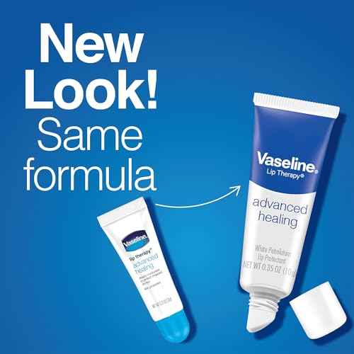 Vaseline Lip Therapy Advanced Healing 3-Pack ? White Petroleum Moisturizing Lip Balm for Extremely Dry Lips, 0.35 Oz Ea
