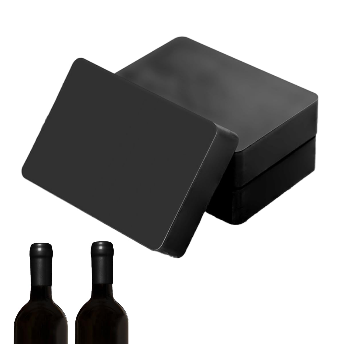 NEX&CO Bottle Sealing Wax Blocks - Resilient and Versatile Bottling Wax for Wine, Beer, and Liquor Bottle Sealing - 4 Black Nuggets 0.5lb with Teflon Tape - Seals 40-80 Bottles