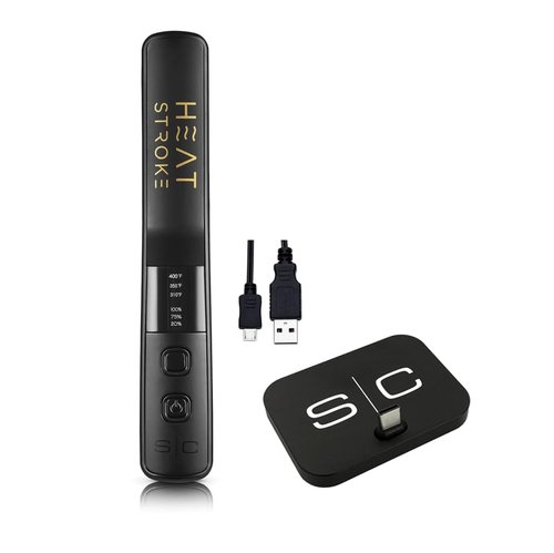 StyleCraft Heat Stroke Cordless Beard & Styling Hot Brush and USB-C Portable Charging Station Stand Holiday Gift Bundle Deal