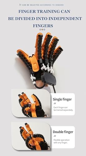 Both Hands Rehabilitation Robot Gloves, 2024 Electric Hand Function Equipment, Stroke Hemiplegia Fingers Recovery Massage Therapy, Finger Robot Rehab Gloves (Left Hand, M)