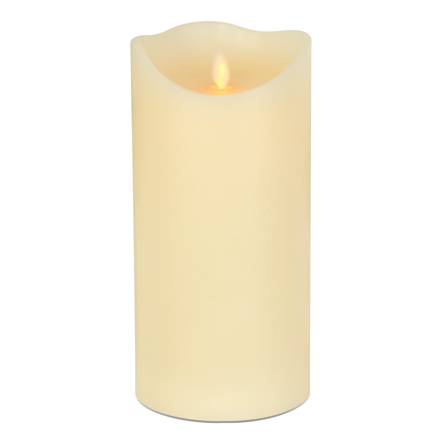 Eldnacele Large LED Candles with 6H Timer Flickering Flame, Battery Operated Electric Candles with Real Wax Warm Light for Christmas Halloween Home Party Decoration 5"X 10"""