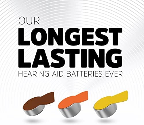 Energizer Hearing Aid Batteries Size 10, Yellow Tab, 16 Pack