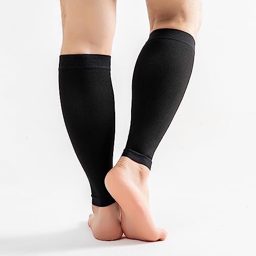 20-30mmHg 1 Pair Calf Compression Sleeve Men and Women Wide Brace for Leg Support Shin Splint Pain Relief
