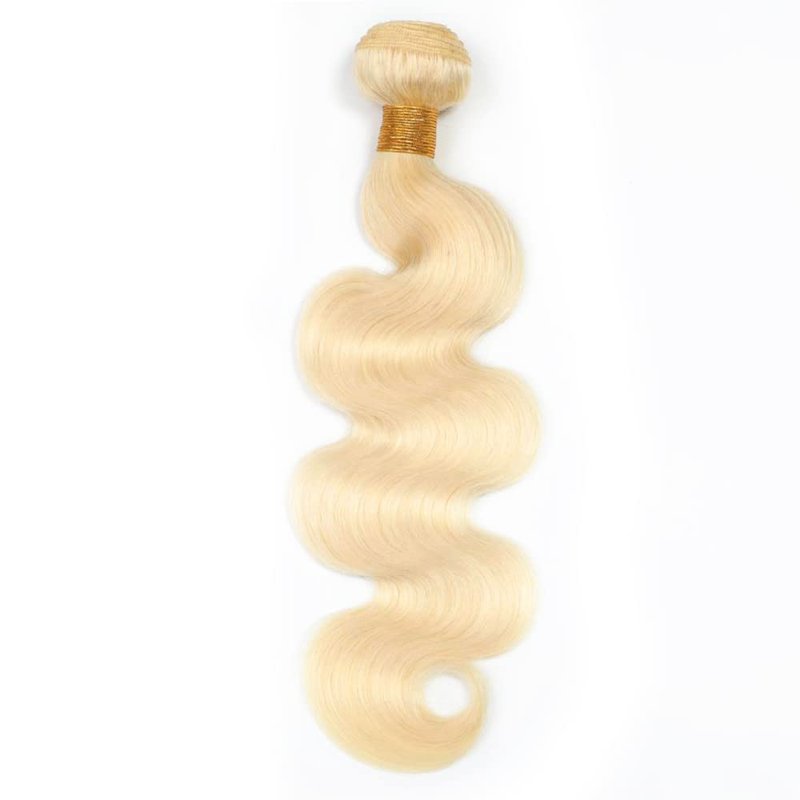 613 Body Wave Bundle Honey Blonde Human Hair Bundles Brazilian 100% Unprocessed Virgin Extensions Double Weft Bundle 14 Inch