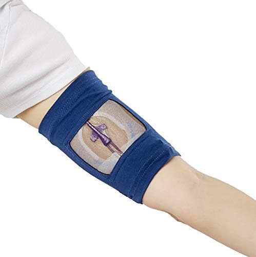 Care+Wear PICC Line Cover – Ultra-Grip PICC Line Sleeve for Upper or Lower Arm with Mesh Viewing Window, Provides Improved Comfort and Security for PICC Line Coverage