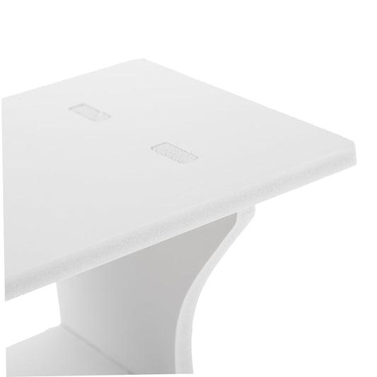 ABOOFAN Modern Wall Shelf with Hooks Floating Storage Rack for Home Decor Key Holder and Organizer Design for Entryway Bedroom and Bathroom Elegant White Finish