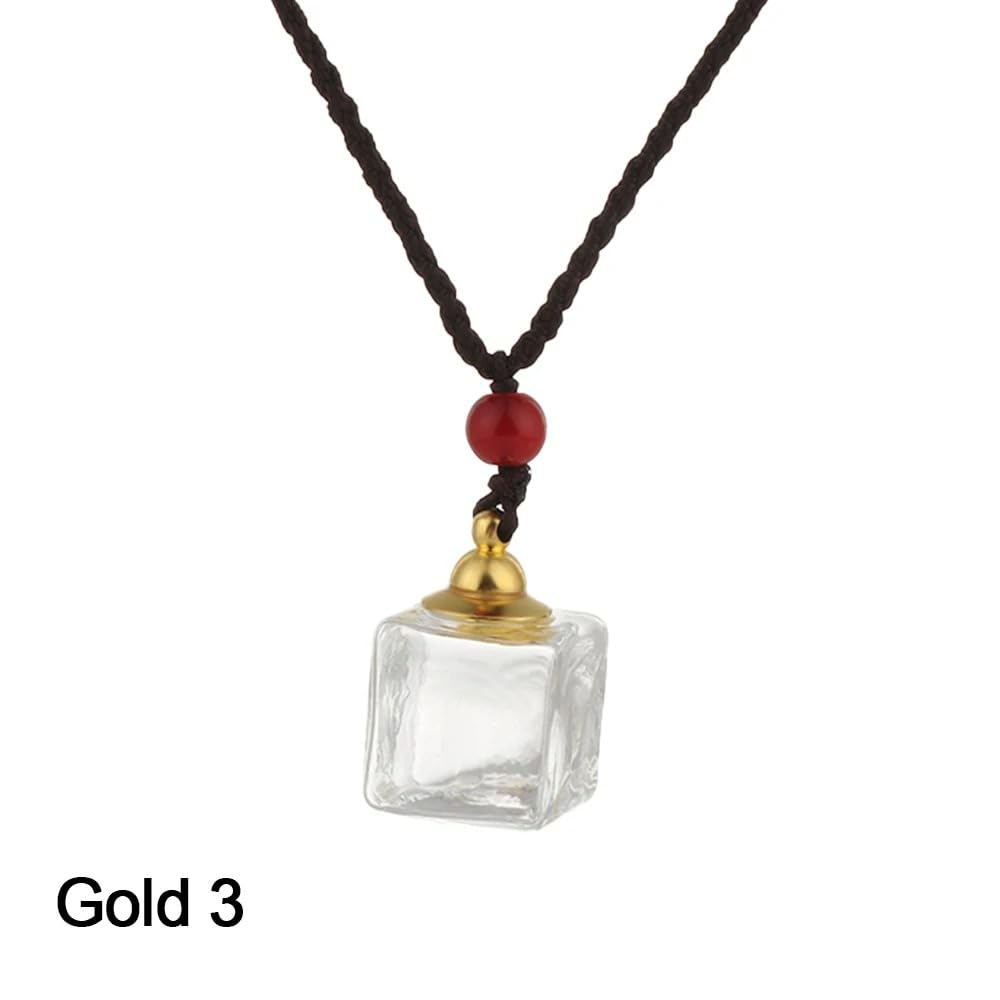 925 Sterling Silver Blood Vial Necklace For Women and Men - Glass Pendant Perfume Bottle - Water Container Jar Necklaces For Liquid Oil Diffuser Jewelry