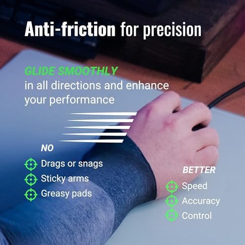 ONISSI Gaming Arm Sleeve for PC │Anti-Friction,Precision, Compression Gamer Sleeves for Mouse pad │Men or Women E-Sports Gift