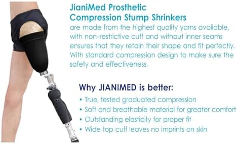 Prosthetic Stump Shrinkers – Above Knee, 35cm, Compression, Amputee Socks, 20-30, Daily use, Taiwan Excellence 5XL