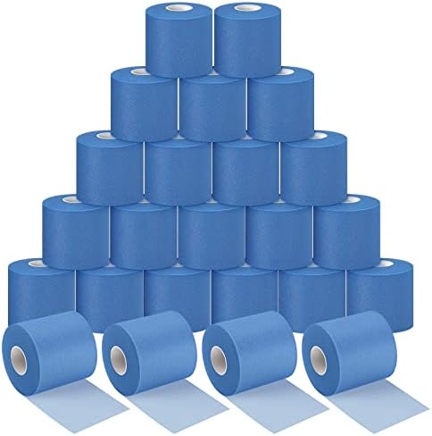 24 Pieces Foam Underwrap Tape Sports Prewrap Athletic Tape Foam Pre Wrap for Ankles Wrists Hands and Knees(Blue)