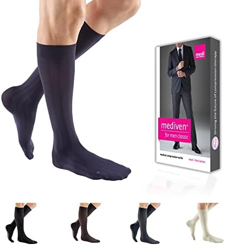 mediven for Men Classic, 15-20 mmHg – Closed Toe, Knee High Compression Stockings, Compression Dress Socks