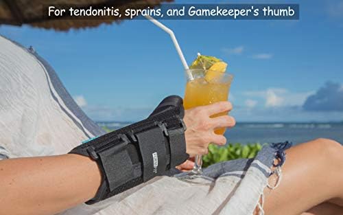 Ossur Formfit Thumb Spica Brace for DeQuervain’s Tendonitis, Arthritis and Gamekeeper’s Thumb | Features Removable Aluminium Stays & Contact Closure Straps | Breathable Material | (Left, X-Small)