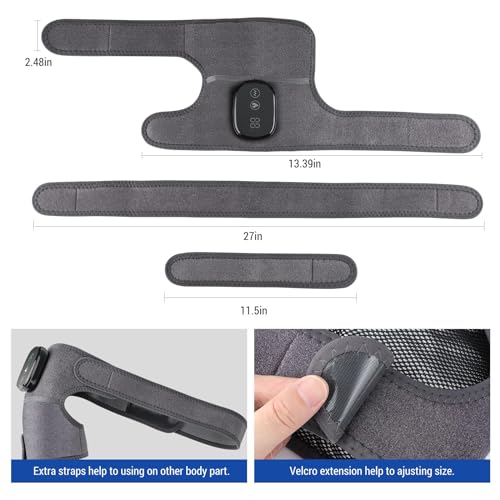 NORTHERN BROTHERS Cordless Knee Massager for Pain Relief, Knee Heating Pad with 3 Heat 3 Vibration, Adjustable Heated Knee Brace for Knee Shoulder Elbow, Gifts for Men Women