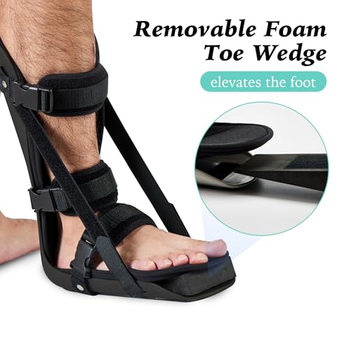 Night Splint for Plantar Fasciitis, Adjustable Plantar Fasciitis Boot Fits Right or Left Foot, Plantar Fasciitis Brace for Men Women Medium