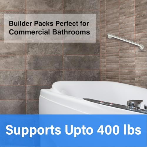 Shur Grip 18" Stainless Steel Senior Shower Grab Bar - Holds 400lbs