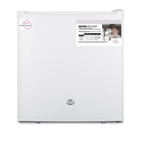 ACCUCOLD Momcube 19” Breast Milk Refrigerator, 1.7 cu.ft. Capacity, Compact Refrigerator, Medical Refrigerator, Lock, White - MC2