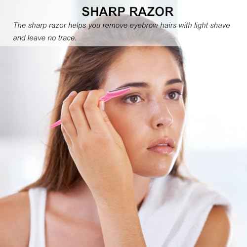 66 Eyebrow Razor and Face Razor for Women and Men, Eyebrow Hair Trimmer and Shaver with Protective Cover,Safe and Newbie Friendly