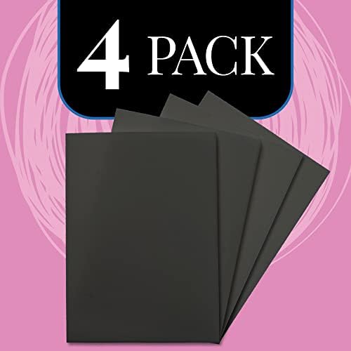 IMPRESA [4 Pack] Black Lipo Foam - Post Surgery Liposuction Foam for Use with Post Liposuction Surgery Compression Garments