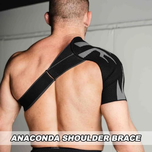 Anaconda Shoulder Brace for Men, Adjustable Compression Support Sleeve, Rotator Cuff Shoulder Brace, Compression Support Pain Relief, Arm Sling Injury and Torn Rotator Cuff for Left or Right Arm(XX-La