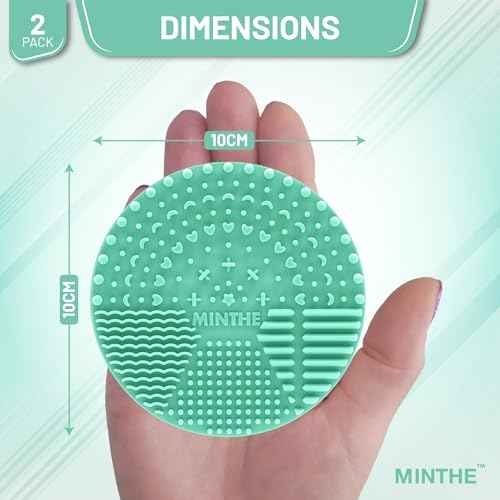 MINTHE¢â Makeup Brush Cleaner Mat | 2 Pack | Silicone Make up Cleaning Pad