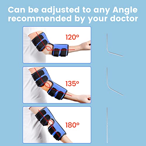 Elbow Brace, Night and Day Splint for Ulnar Nerve Entrapment for Left and Right, Cubital Tunnel Syndrome Physical Therapy and Recovery, Arm Immobilizer for Sleep and Work, for Woman, Man - S/M