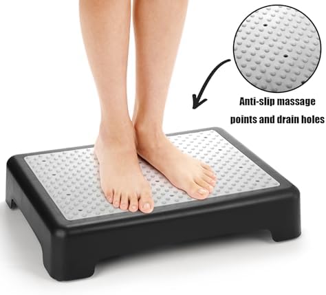 Lawei One Step Stool for Adults and Elderly, Non-Slip Mobility Stepping Stools, Safety High Rise Stairs, Portable Platform Step Standing Supports for Cars, Bed, Door, Stair, Bathroom, Indoor/Outdoor