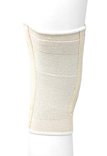 CHAMPION Knee Brace Flexible Stays Knit Elastic, White, Medium (Pack of 2)