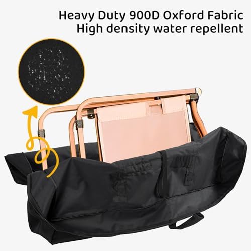 Heavy Duty Folding Chair Storage Bag - Zero Gravity Chair Cover, Extra Large Carrying Case for Beach Chair Camping Chair Folding Walker/Wheelchair
