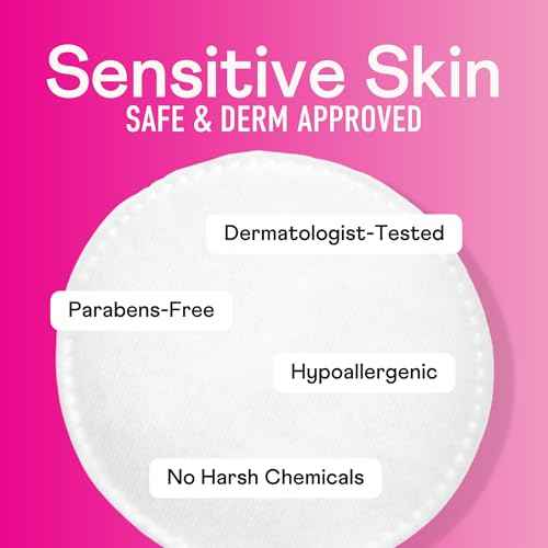 Swisspers Premium Cotton Rounds - 100% Chlorine Free Cotton Face Pads for Makeup, Nail Polish Removal - Dermatologist Tested and Hypoallergenic, Made in USA - 100 Pads (Pack of 3)
