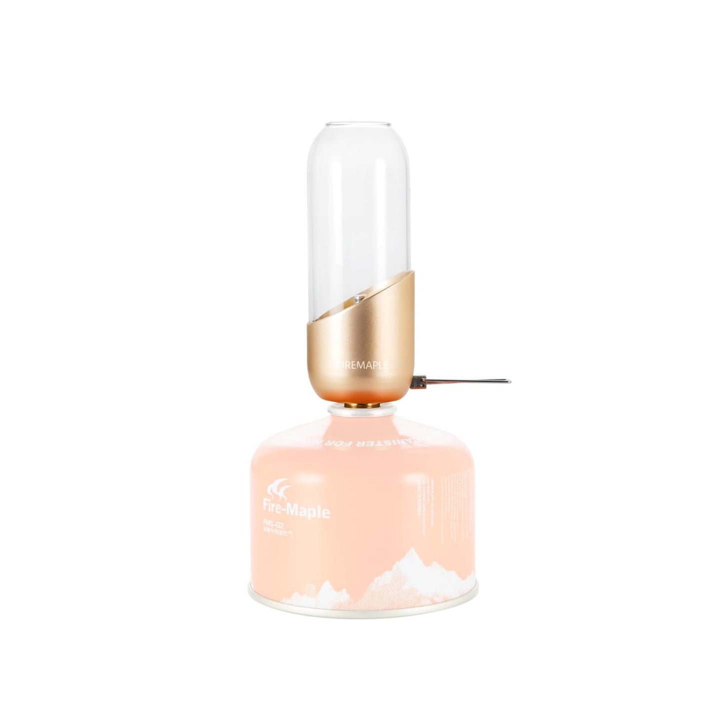 Fire-Maple Orange Camping Lantern Glass, Steel & Aluminum | Propane or Isobutane Fuel Canister Beautiful Lights | NO Mantles Needed | Propane Lanterns for Camping, Emergency Essential
