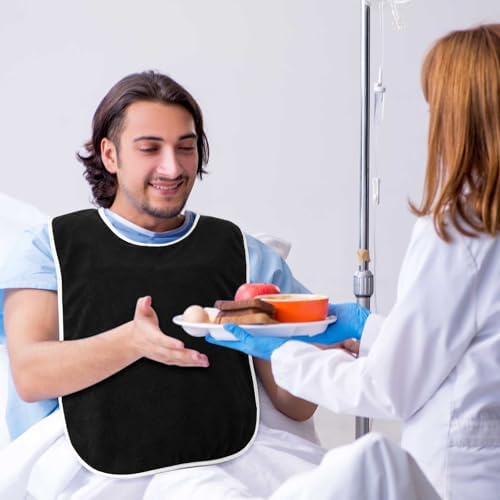 Adult Bibs Washable Clothing Protector for Men Women Adjustable Eating Cloth for Elderly Seniors and Disabled