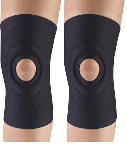 OTC Knee Support, Encircling Stabilizer Pad, Neoprene, Black, Small (Pack of 2)