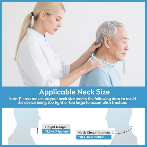 Neck Stretcher Cervical Traction, Adjustable Neck Traction Device, Neck & Shoulder Pain Relief, Neck Brace for Improved Spine Alignment, Used for Home, Office, Outdoor