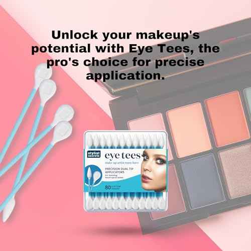 Fran Wilson EYE TEES COTTON TIPS 80 Count (3 PACK) - Precision Makeup Applicator, Double-sided Swabs with Pointed and Rounded Ends for Perfect Blending, Effective Cleaning and Precise Touch-ups