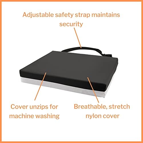 McKesson Seat Cushion for Wheelchairs and Office Chair, Foam/Gel, 20 in x 16 in x 3 in, 1 Count