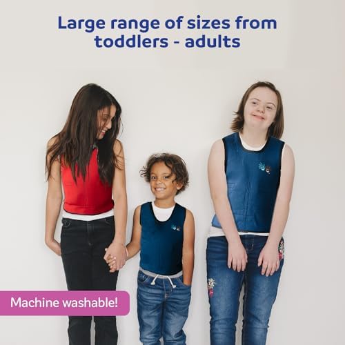 Fun and Function - Blue Weighted Compression Vest for Kids & Adults - Calming Sensory Compression Vest - Weighted Vest for Sensory Needs - Toddlers, Teens & Adults Sizing