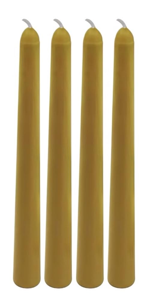 Set of Four 10"... 100% Beeswax Taper Candles"