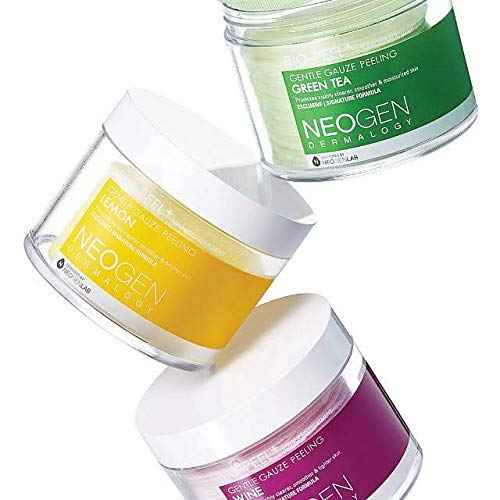 DERMALOGY by NEOGENLAB Bio-Peel Gauze Peeling Pads, Lemon, Wine and Green Tea, 30 Counts