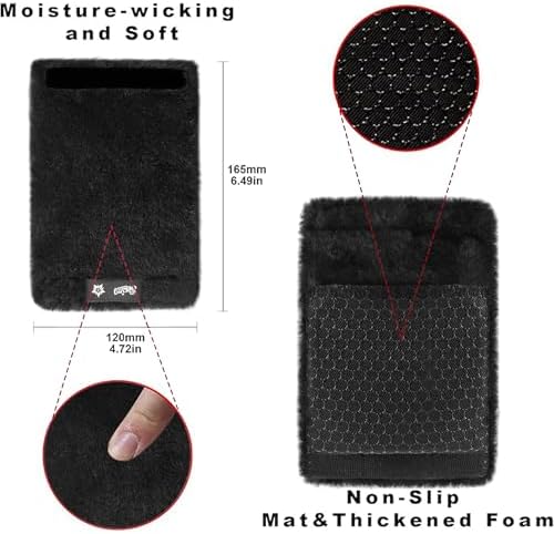 SPRING SEAON Walker Hand Pads Fluffy Walker Handle Cushions Non-Slip Universal Walker Grips Padded Hand Covers Soft Pads for Walkers for Seniors Walker Pads for Handles Folding Rolling Wheelchair, Rollator Handle, Elderly Grippers 2 Pack
