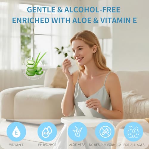 365 Pcs Body Wipes Individually Wrapped (9.29" x 8"), Large Shower Wipes for Adults Bathing No Rinse, Portable Personal Cleansing for Gym, Camping, Hiking, Backpacking,Bulk Homeless Supplies