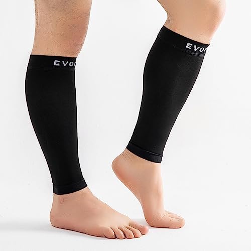 20-30mmHg 1 Pair Calf Compression Sleeve Men and Women Wide Brace for Leg Support Shin Splint Pain Relief