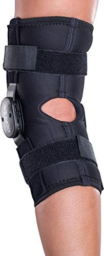 DonJoy Deluxe Hinged Knee Brace, Drytex Sleeve, Open Popliteal, Large