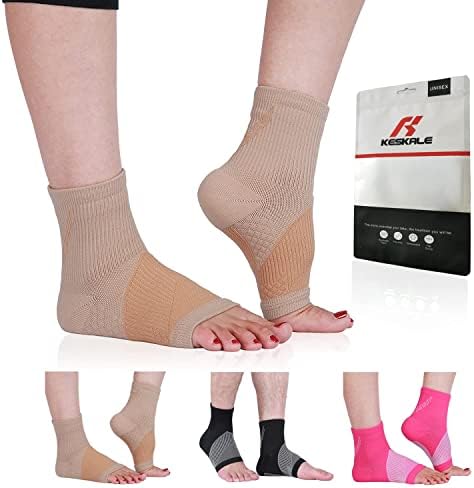 Compression Socks for Women & Men Open Toe (3 Pairs), Ankle Brace Compression Sleeve with Neuropathy, Foot Compression sleeve for Swelling, Pain & Plantar Fasciitis Relief (Multi, S)